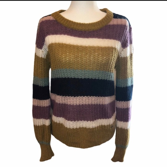 Abercrombie & Fitch Multicolor Striped cable knit sweater - Picture 1 of 5